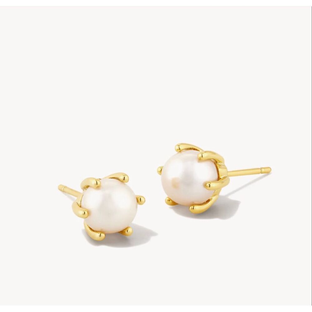 Kendra Scott Ashton Gold Pearl Stud Earrings